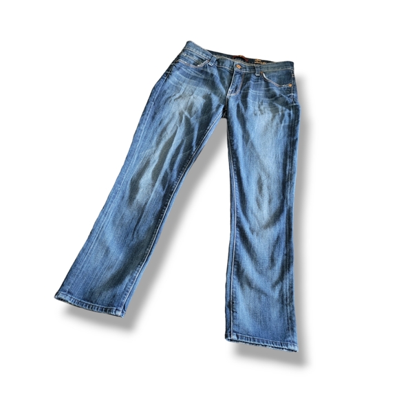 ✨️HP✨️7 For All Mankind | Blue Denim Slim Straight Leg Jeans (SIZE 27) - Picture 3 of 9